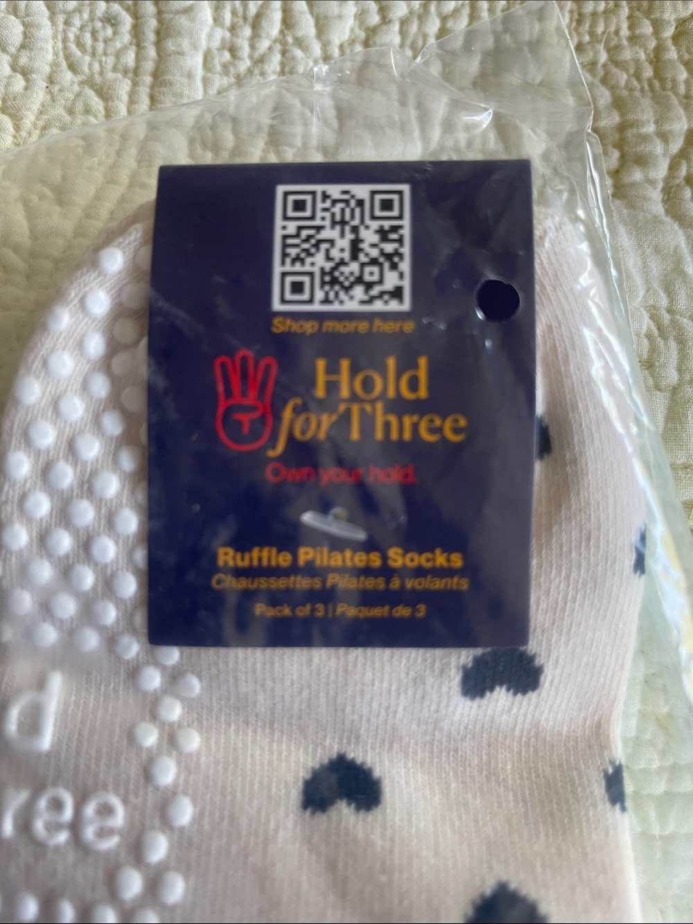 3 Pack Ruffles Pilates Socks - Picture 6 of 6